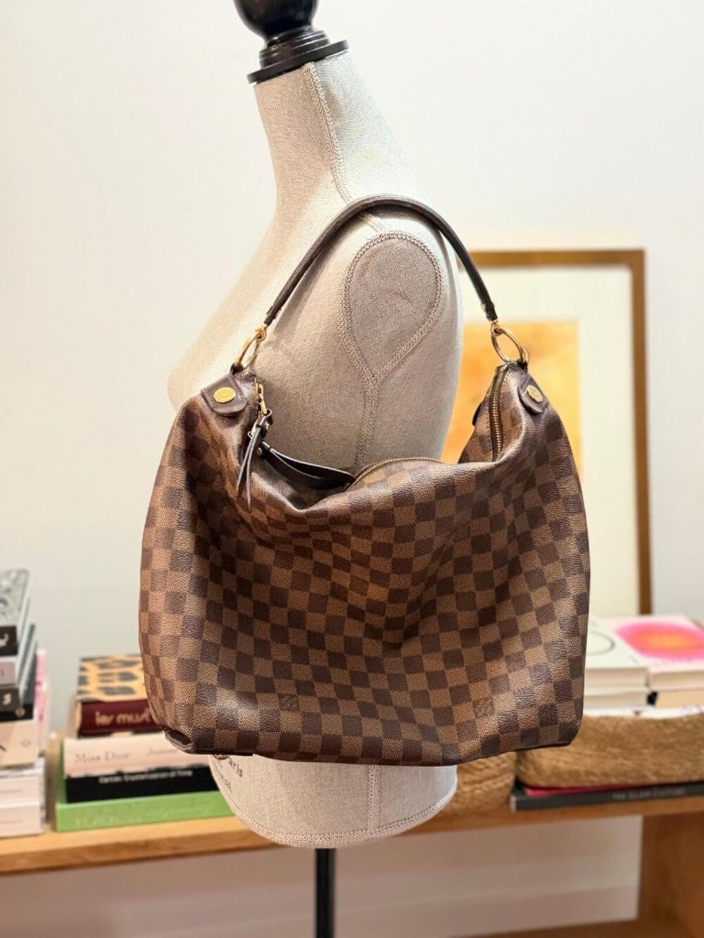 Louis Vuitton Graceful MM Damier Ebene Shoulder Bag